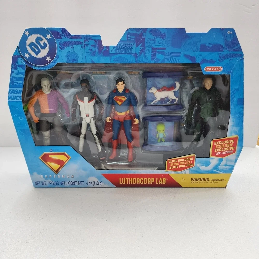 Spin Master 4 Pack DC Comics SUPERMAN  Luthorcorp Lab Action Figure Discontinued